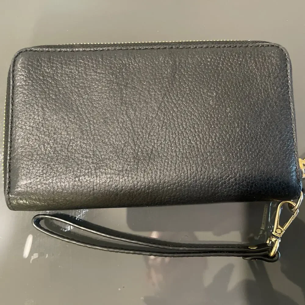 MICHAEL KORS Bedford Black Pebbled Leather Tote and Wallet Set